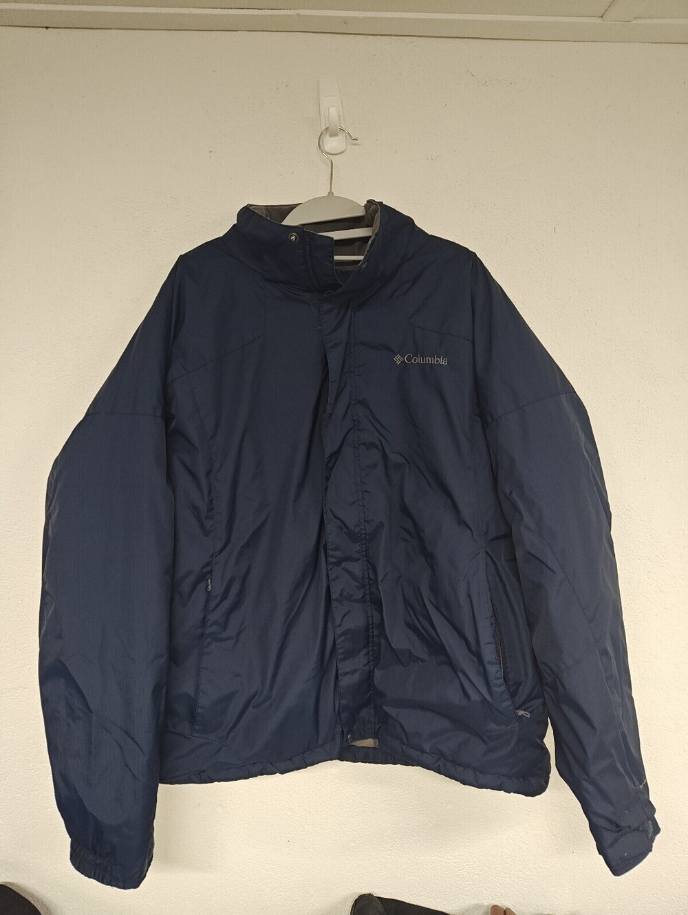 Columbia Omni-Shield Men’s XL Insulated Waterproof Jacket Navy Blue Outdoor Y2K